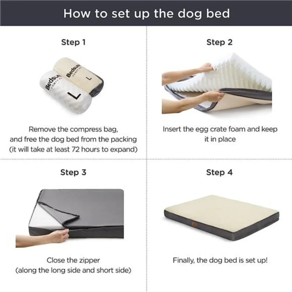 Dog Bed for Medium Dogs - Orthopedic Dog Beds with Removable Washable Cover